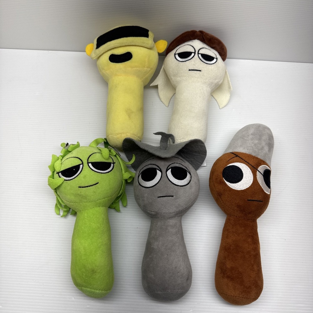 Lot of 5 Sprunki 10" Plush Toys Stuffed Figures Set Of Five